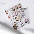 Pegatinas de uñas TS-129 estilo tinta china con diseños de loto y grulla en madera - TS-129 Oda al Loto
