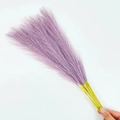 Single bundle of 55cm light purple faux pampas grass for Nordic boho home decoration - 53-55cm / Lilac Purple