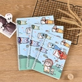 Three-pack light blue spiral notebooks featuring Japanese koinobori carp illustrations - B5 / Japanese Koinobori Style (41)