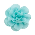 Handmade light blue bubble crepe fabric flower accessory for headbands and collars - Mint Green