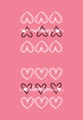 Kitchen dish towel with pink base, white hearts, and 'I love you' handwritten text pattern - i love you Pink Background(MB1-15)