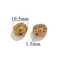 Golden rose flower shaped stainless steel bead with 10.5mm width and 1.5mm hole size - Rose-Gold