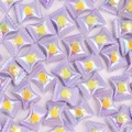 Iridescent purple candy-shaped acrylic beads with yellow rabbit design for DIY crafts - Purple