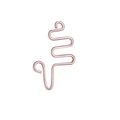 Rose gold snake-shaped faux nose ring cuff made of polished stainless steel metal - Style 1 Rose Gold