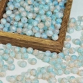 10mm blue and white cracked glass beads with iridescent finish for DIY jewelry - 10mm / Fog Blue