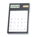 Calcolatrice solare ultrasottile con display LCD a 8 cifre e cornice metallica argento - 120*81*5mm / Nero