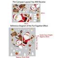 Christmas wall stickers set with Santa, Reindeer and Snowman, 95x105cm layout size - Santa & Reindeer (HM92051DS)