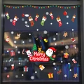 Christmas window decals with Santa Claus and snowflakes for festive glass decoration - Full Scene Christmas Elements Real Shot Style (SR-1)