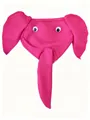 Detailed macro view of creative pink elephant-shaped novelty underwear with 3D trunk design - Rose Red Elephant Thong