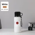 White 800ml 316 stainless steel insulated water bottle with textured crackle finish - 800ML / Snowball White