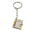 Titanium steel book pendant keychain with silver My Champion engraving and gold heart - 71 Two-tone My Champion Keychain