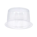 Detailansicht der klaren PVC-Hutschutzkappe für klassische runde Wollfilzhüte - Flacher Oberteil-Stil / Transparent