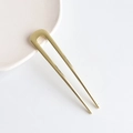 Minimalist U-shaped hair pin for buns in elegant polished gold finish - Gold