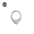Polished silver G23 titanium seamless triangle nose ring piercing jewelry in silver - 1.2x8mm / Silver Tapered
