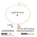 Collana in acciaio inossidabile dorato con pendente a conchiglia e finitura perlata - Collana con Pendente a Conchiglia Oro-JDNW2405008