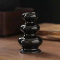 Portacandele nordico in ceramica nera per centrotavola elegante e romantico da cena - Candeliere a Zucca / Nero