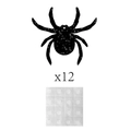 12er-Set schwarze Spinnen-Wandaufkleber für Halloween-Partys inklusive Klebepunkten - Spinne Wandaufkleber
