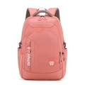 Roze multifunctionele rugzak voor studenten van duurzaam nylon met diverse vakken - Roze