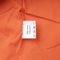 Detail of orange cotton-linen set showing wash care label with 55% linen and 45% cotton content - S / Orange (55% Linen 45% Cotton)