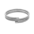 Silver multi-layer spiral spring bracelet in polished stainless steel for women - Ordinary Band 3-Layer / Steel