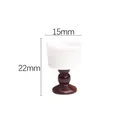 Mini tazza di Babbo Natale in resina per casa delle bambole DIY, bianco e marrone, 15x22mm - Coppa Bianca a Colonna Marrone