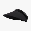 Black wide brim open top sun hat for women with white MENG LANDI letter embroidery - Adjustable / Black