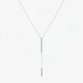 Elegante S925 Silber Y-Halskette mit glitzernden Diamantstäben für einen edlen Look - 925 Silber