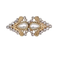 Vintage gold brooch with teardrop faux pearls and sparkling rhinestones for sweaters - Pearl Style-Gold (With Clips)