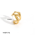 Minimalist gold twisted multilayer stainless steel ear cuff earring 5.5mm weight 1.4g - Multi-layer Line Style (TE60329) / Gold