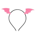 Pink bat wing headband with black hairband for Halloween party accessories - Pink Headband