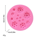 Silikonform Gänseblümchen für Fondant Schokolade Kuchendekoration und Bastelarbeiten - Rosa
