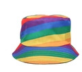 Bob réversible à rayures arc-en-ciel pour hommes et femmes avec protection solaire colorée - M (56-58cm) / 2# Rayures arc-en-ciel verticales