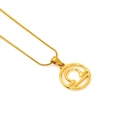 Goldene Waage Sternzeichen Kette mit Schlangenkette aus robustem Edelstahl - Waage