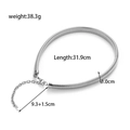 Silberne Edelstahl Schlangenkette mit detaillierten Größen- und Gewichtsangaben - Silberne Schlangenkette Choker (NK-203)