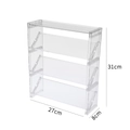 3-tier clear acrylic tiered display stand for cosmetics and makeup palette 27x8x31cm - 3-Tier Medium with Lid