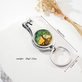 Portachiavi tagliaunghie argento albero della vita con misure mostrate 8,8x3,3cm - Albero della Vita Fantasy (Stile 3)