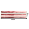 Red and beige striped table runner with diamond patterns and tassels, 30x180cm - Red Rhombus Table Runner