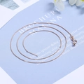 0.6mm Diameter Box With Universal Chain 45cm Length Rose Gold. / 925 Silver
