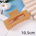 Matte ginger hair claw clip 10.5cm large rectangle hair clamp for thick hair - Rectangular Hollow Style (S150-26) / 10.5cm / Camel