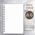 A6 PP spiral notebook with dot matrix grid pages, 101x145mm size for student use - Dot Grid / A6 / Side-flip
