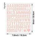 1-inch self-adhesive vinyl letter and number sticker sheets in soft peach pink finish - 1 Inch Bold-Pink