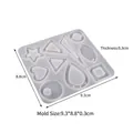 Stampo in silicone traslucido per ciondoli gioielli di varie forme con fori di sospensione - Ciondolo Geometrico 2893