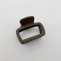 Pinza para el pelo cuadrada marrón oscuro con acabado mate y diseño rectangular - Pequeño (5.5CM) / Marrón