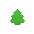 Sous-verre en feutre vert en forme de sapin de Noël pour décoration de table hiver - Vert fruit
