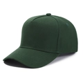 Classic dark green cotton twill baseball cap for men and women in solid minimalist style - Adjustable / Olive Green Coarse Texture Five-Panel Blank