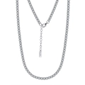 Luxuriöse S925 Sterlingsilber Tennis-Halskette mit funkelnden weißen Zirkonsteinen - 2MM Maschinell hergestellte Tenniskette (35+5CM)