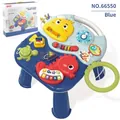 Blue multifunctional baby activity table with musical piano and educational game features - Basketball Seahorse Game Table (Blue)