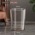 Extra-large transparent minimalist waste bin made of premium PET plastic, 31cm height - Extra Large / Transparent Clear