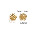 9.5mm hollow gold flower petal bead cap spacer for necklace and bracelet making - Style NG