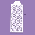 Cake stencil with leaf pattern for baking, white flexible 39x15cm size tool - Complex Leaf / White